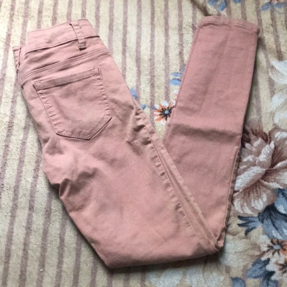 Pastel pink jeans